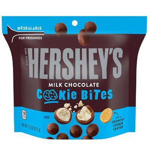 HERSHEY'S COOKIES RICOPERTI DI CIOCCOLATO AL LATTE MINI BOCCONCINI - BUSTA - Snack Americani