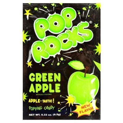 POP ROCKS CARAMELLE FRIZZANTI GUSTO MELA VERDE - Snack Americani